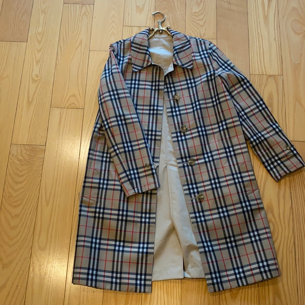 Real Burberry raincoat/jacket in excellent condition. Worn twice